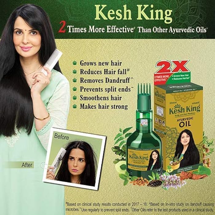 Emami Advanced Kesh King Scalp And Hair Medicine Ayurvedic Oil 100mll Grows New Hair Reduces HairFall Ayurvedic Proprietary Medicine India's No. 1 Ayurvedic Oil. - Image 5